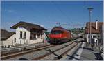 A SBB Re 460 with an IC 1 (St Gallen - Geneva Airport) in Bossière.