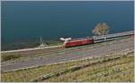 A SBB Re 460 on the crystal coast between St Saphorin and Rivaz. 

19.04.2021