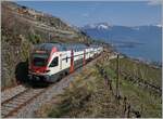 The SBB RABe 511 021 is the IR to Geneva Airport by Chexbres (works on the lake-line)    20.03.2022