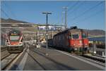 The SBB RABe 511 021 to Grandson and the Re 6/6 11672 (Re 620 072-9)  Balerna  in Cully.

20.02.2023