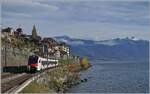 An SBB RABe 523.5  Mouettes  (long-distance variant) is operating in regional traffic and was photographed near St Saphorin.

12 November 2024