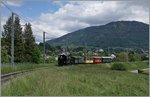 The Hg 3/4 N° 3 on the way to Vevey by Chateau d'Hauteville.