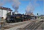 Blonay Chamby Mega Steam Festival: SBB G 3/4, SEG G2x 2/2 105, CP E164 and a HG 3/4 in Blonay.
11.05.2018