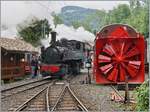 Blonay Chamby Mega Steam Festival: The  La Traction SA  CP E 164 (1905) in Chaulin.