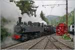 Blonay Chamby Mega Steam Festival: The  La Traction SA  CP E 164 (1905) in Chaulin. 19.05.2018