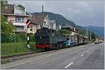 Blonay-Chamby Mega Steam festival 2018: The CP E 164 is arriving at Blonay.