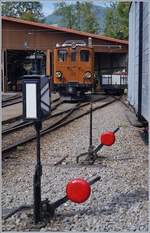 The Bernina Bahn Ge 4/4 81 / Ge 4/6 81 in Chaulin.