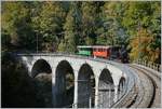 The JS/BAM G 3/3 N° 6 with is local train on the Baie of Clarnes Bredge.15.10.2018  