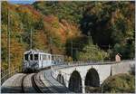 The Blonay-Chamby MOB BCFe 4/4 N° 11 on the way to Blonay on the Baie de Clarens Bridge.
14.10.2018