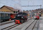 The Blonay-Chamby G 2x 2/2 105 in Châtel-St-Denis.