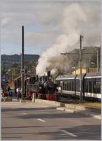 The Blonay-Chamby Railway G 2x 2/23 105 in Blonay. 

05.10.2019