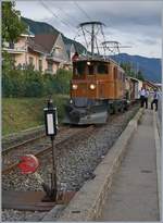 50 years Blonay -Chamby Railway - Mega Bernina Festival (MBF): The Bernina Bahn Ge 4/4 182 in Blonay.