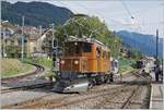 50 years Blonay -Chamby Railway - Mega Bernina Festival (MBF): The Bernina Bahn Ge 4/4 182 in Blonay.