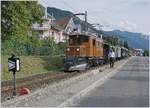 50 years Blonay -Chamby Railway - Mega Bernina Festival (MBF): The Bernina Bahn Ge 4/4 182 in Blonay.