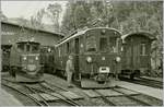 50 years Blonay Chamby Mega Bernina Festival - The Bernina RhB Ge 4/4 182 by the Blonay-Chamby Railway: in Chaulin wiht the RhB ABe 4/4 N° 35.

08.09.2018