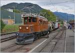 50 years Blonay Chamby Mega Bernina Festival - The Bernina RhB Ge 4/4 182 by the Blonay-Chamby Railway: in Blonay. 09.09.2018