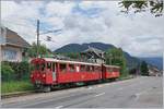 The Blonay-Chamby RhB ABe 4/4 with the CEV C 21 is the Riviera-Belle Epoque from Chaulin to Vevey by Blonay  2  8.06.2020