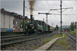 The Blonay-Chamby steamer with the LEB G 3/3 N§ 5 is leaving the Blonay Station on the way to Chaulin.