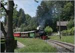 A Blonay-Chamby steamer train with the G 2x 2/2 15 on the way to Chaulin by Blonay.