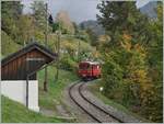 The Blonay Chamby ABe 4/4 I 35 by the Chantemerle Station.