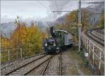 LA DER 2020 by the Blonay-Chamby: The ex LEB G 3/3 N° 5 now by the Blonay-Chamby Railway is arriving at Chamby

24.10.2020