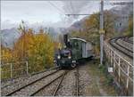 LA DER 2020 by the Blonay-Chamby: The ex LEB G 3/3 N° 5 now by the Blonay-Chamby Railway is arriving at Chamby

24.10.2020