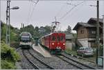 The Blonay-Chamby RhB ABe 4/4 35 wiht hte Riviera Belle Epoque Express to Vevey in Clies.