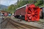 The RhB Bernina Bahn X rot 1052 in Chaulin.