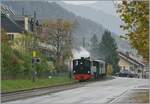 La DER du Blonay-Chamby / the Blonay-Chamby Saison End 2021: the G w2x 2/23 105 is arriving at Blonay.