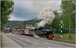 The Blonay-Chamby G 2x 2/2 105 wiht his steamer service to Chaulin in Blonay.