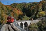 The RhB ABe 4/4 I 35 by the Blonay-Chamby Railway near Vers chez Robert.