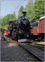 Is coming back from Meiningen: The Blonay Chamby BFD HG 3/4 N° 3 in Chaulin Musée. 

04.06.2022