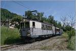 The LLE (Leuk - Leukerbad Bahn) ABFe 2/4 N° 10 by Cornaux on the way to Blonay. 

21.05.2022