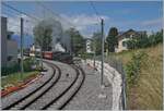 The Blonay-Chamby Steamer G 2x 2/2 105 and HG 3/4 N° 3 in St Légier Station.