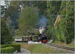 The G 2x 2/2 105 by the Blonay-Chamby Railway near the Blonay Station on the way to Chamby.