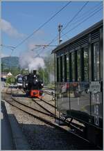 The SEG G 2x 2/2 105 by the Blonay-Chamby Railway in Blonay.