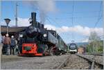 The SEG G 2x 2/2 105 by the Blonay-Chamby Railway in Blonay.