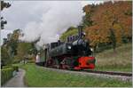 The SEG G 2x2/2 105 by the Blonay-Chamby Railway on the way to Chamby in Blonay. 

11.10.2020