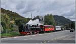 The SEG G 2x2/2 105 by the Blonay-Chamby Railway is arriving at Blonay-    11.10.2020