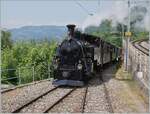 The HG 3/4 N° 3 on the way to Chaulin in Chamby.