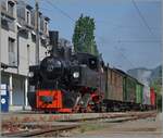 The SEG G 2x 2/2 105 y the Blonay Chamby Railway with Riviera Belle Epoque the on the way to Vevey in Blonay.