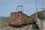 The BOB HGe 3/3 29 by the Blonay Chamby Railway in Chamby.