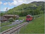 The RhB ABe 4/4 I N° 35 by the Blonay Chamby Railway is by Cornaux on the way to Chamby.

22.05.2021