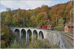 The BOB HGe 3/3 N° 29 by the Blonay-Chamby Railway by Vers Chez Robert on the way to Chamby.