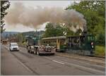 The  Berner Tram  G 3/3 12, 1894 BTG (BERNMOBIL historique) and 370 by Blonay-Chambys  Tramorama  in Blonay.