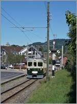 The GFM Ce 4/4 131 (built 1943) from the GFM Historic by the Blonay Chamby Railway in Blonay.