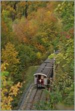  La DER de la Saison 2023  - One of the last trains of the 55th season on the journey to Blonay in the Baye de Clarnes Gorge.