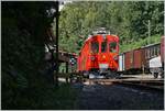 The RhB ABe 4/4 I 35 by the Blonay-Chamby Railway in Chaulin.