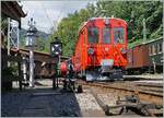 The RhB Bernina Bahn ABe 4/4 35 by the Blonay Chamby Railway in Chaulin Musée. 

05.08.2023