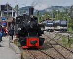 The season is open! Refreshed in color, the SEF G 2x 2/2 105 of the Blonay-Chamby Railway is steaming in Blonay to haul the first steam train of the 2024 season to Chaulin. May 4, 2024